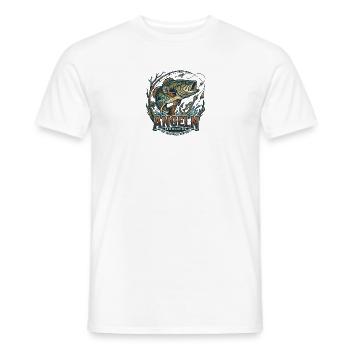 Angeln Logo Wilde Seen Flüsse - Männer T-Shirt - Weiß - Vorne - AI Model Male 178 dark (178cm)