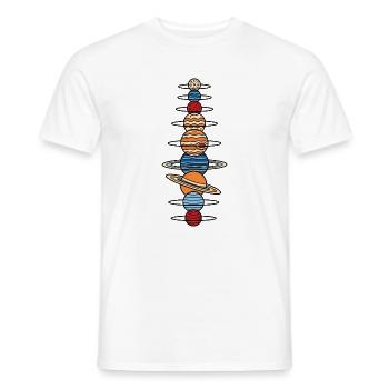 Sonnensystem Planeten Ausrichtung Vektor Shirt - Männer T-Shirt - Weiß - Vorne - AI Model Male 178 dark (178cm)