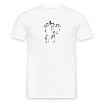 Espressokocher - Männer T-Shirt - Weiß - Vorne - AI Model Male 178 dark (178cm)