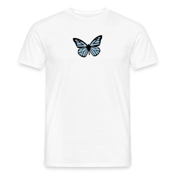butterfly - Men's T-Shirt - white - Front - AI Model Male 178 dark (178cm)