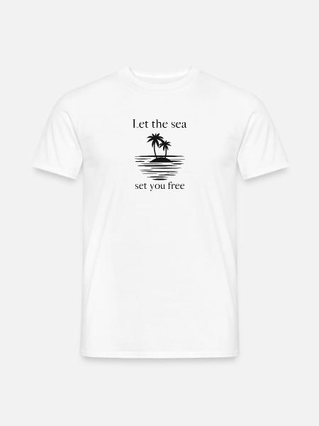 Let the sea set you free Shirt - Männer T-Shirt - Weiß