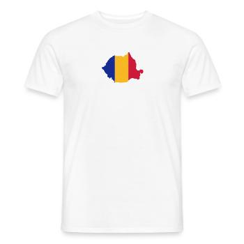Romania - Men's T-Shirt - white - Front - AI Model Male 178 dark (178cm)
