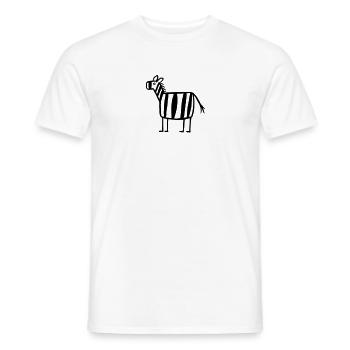 Zebra - Zèbre - T-shirt homme - blanc - Devant - AI Model Male 178 dark (178cm)