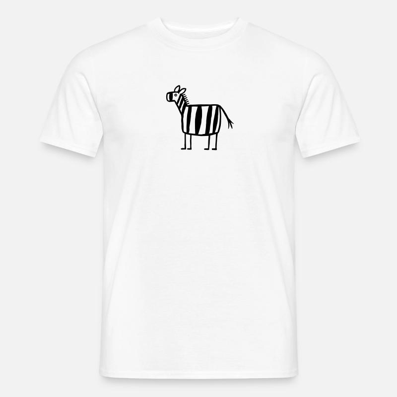 Zebra - Männer T-Shirt - Weiß