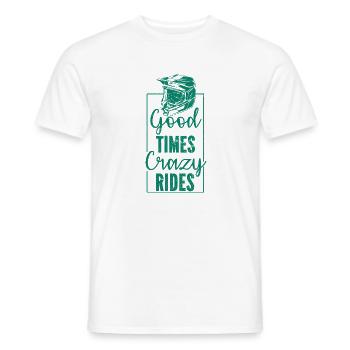 Moto Motocross Vélo de course Sport automobile - T-shirt homme - blanc - Devant - AI Model Male 178 dark (178cm)