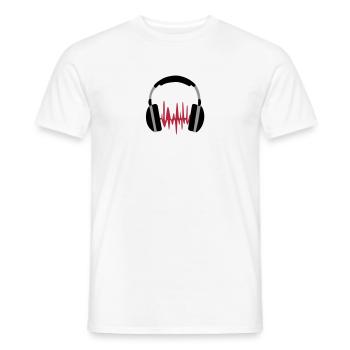 Hörlurar - Männer T-Shirt - Weiß - Vorne - AI Model Male 178 dark (178cm)