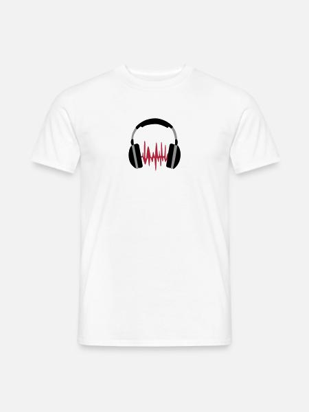 ecouteurs - T-shirt homme - blanc
