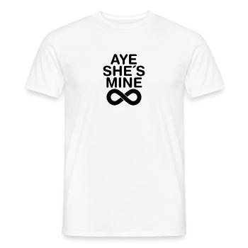 Aye She´s Mine (Forever) - Men's T-Shirt - white - Front - AI Model Male 178 dark (178cm)