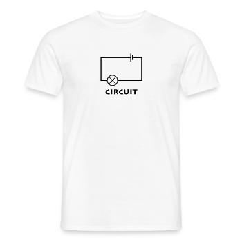 circuit - T-shirt homme - blanc - Devant - AI Model Male 178 dark (178cm)