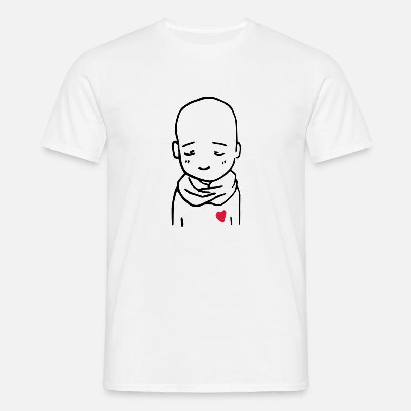 Schüchterner Junge - Männer T-Shirt - Weiß