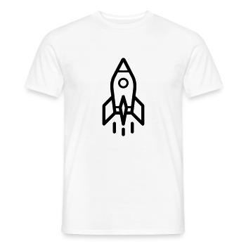 rocket - Men's T-Shirt - white - Front - AI Model Male 178 dark (178cm)