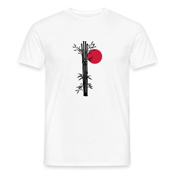 sonne bambus japanisch chinesisch baum pflanze sil - Männer T-Shirt - Weiß - Vorne - AI Model Male 178 dark (178cm)