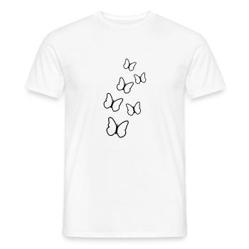 Schmetterlinge - Männer T-Shirt - Weiß - Vorne - AI Model Male 178 dark (178cm)