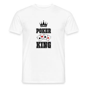 Roi du poker - T-shirt homme - blanc - Devant - AI Model Male 178 dark (178cm)