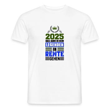 rente 2025 legenden - Männer T-Shirt - Weiß - Vorne - AI Model Male 178 dark (178cm)
