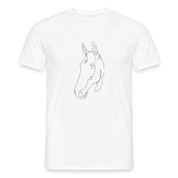 Pferdekopf Deluna - Männer T-Shirt - Weiß - Vorne - AI Model Male 178 dark (178cm)