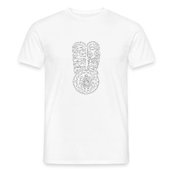 Maori Chest Logo 100 White - Men's T-Shirt - white - Front - AI Model Male 178 dark (178cm)