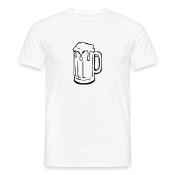 Bierkrug - Männer T-Shirt - Weiß - Vorne - AI Model Male 178 dark (178cm)