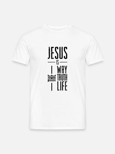 jesus weg wahrheit ewiges leben - Mænd T-shirt - hvid