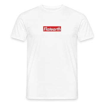Red Flat Earth Box Logo - Männer T-Shirt - Weiß - Vorne - AI Model Male 178 dark (178cm)