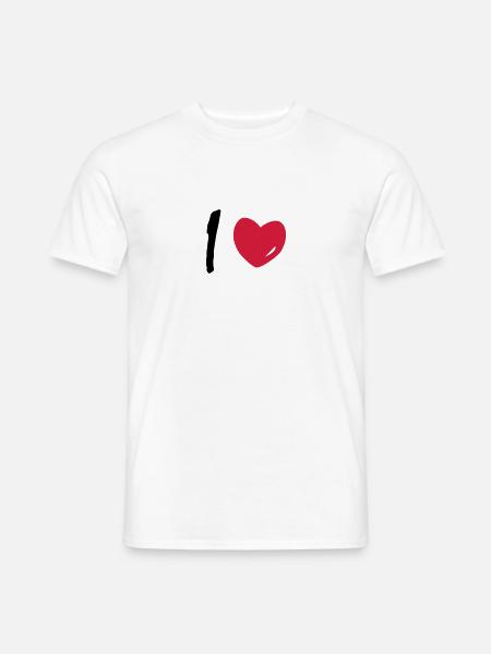 I love - Männer T-Shirt - Weiß