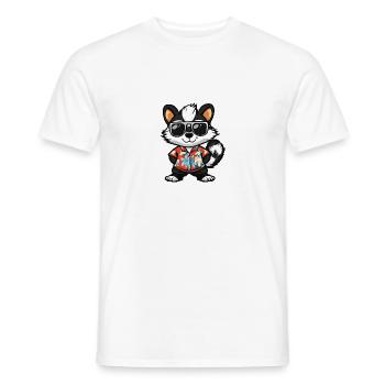 Stinktier Cool Sommer - Männer T-Shirt - Weiß - Vorne - AI Model Male 178 dark (178cm)
