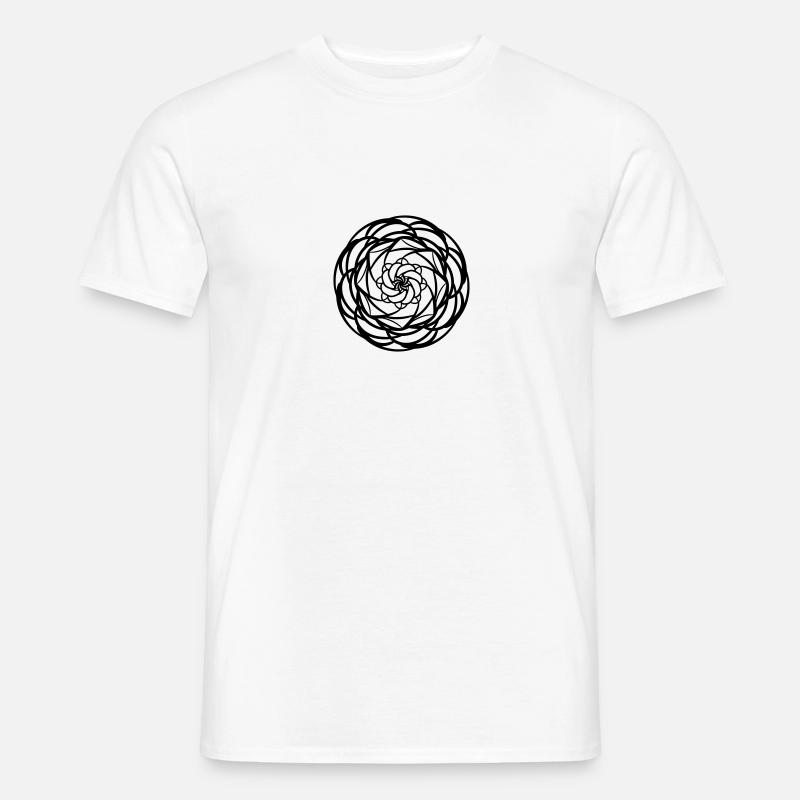 Round Mandala Pattern - Men’s T-shirt - white