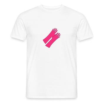 Gummihandschuhe _gg1 - Männer T-Shirt - Weiß - Vorne - AI Model Male 178 dark (178cm)