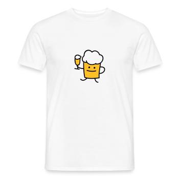 Beer with beer - T-shirt homme - blanc - Devant - AI Model Male 178 dark (178cm)