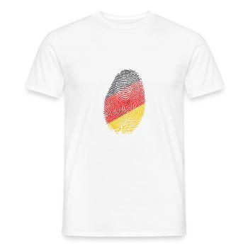Fußball Deutschland Fan Fingerabdruck - Männer T-Shirt - Weiß - Vorne - AI Model Male 178 dark (178cm)