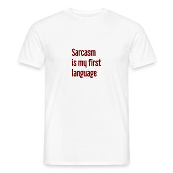 Sarkasmus-Profi - Männer T-Shirt - Weiß - Vorne - AI Model Male 178 dark (178cm)