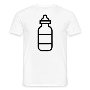 biberon - T-shirt homme - blanc - Devant - AI Model Male 178 dark (178cm)