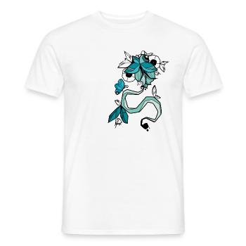 Tropical Flower - Men's T-Shirt - white - Front - AI Model Male 178 dark (178cm)