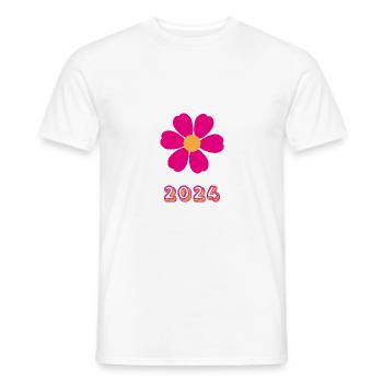 HAPPY NEW YEAR. NEW YEAR'S EVE. NEW YEAR - Men's T-Shirt - white - Front - AI Model Male 178 dark (178cm)