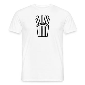 French fries - Men's T-Shirt - white - Front - AI Model Male 178 dark (178cm)