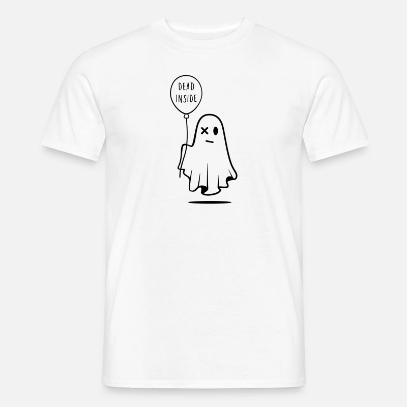 Geist mit Ballon - Männer T-Shirt - Weiß