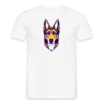 Berger allemand Propriétaire de chien Chien Chien Propriétaire de chien - T-shirt homme - blanc - Devant - AI Model Male 178 dark (178cm)