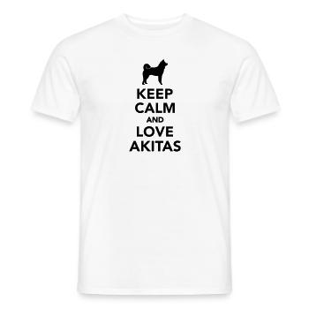 akita - T-shirt homme - blanc - Devant - AI Model Male 178 dark (178cm)