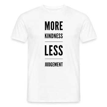 Plus de gentillesse moins de jugement - T-shirt homme - blanc - Devant - AI Model Male 178 dark (178cm)