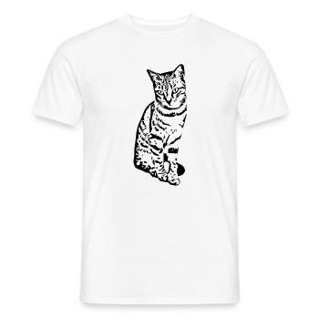 Chat Chaton Tigre Chat Chat Chat Cadeau - T-shirt homme - blanc - Devant - AI Model Male 178 dark (178cm)