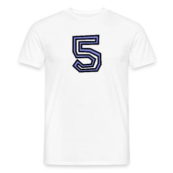 5. 5 YEARS. 5th ANNIVERSARY. 5 YEAR ANNIVERSARY - Men's T-Shirt - white - Front - AI Model Male 178 dark (178cm)