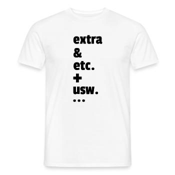 and more - Men's T-Shirt - white - Front - AI Model Male 178 dark (178cm)