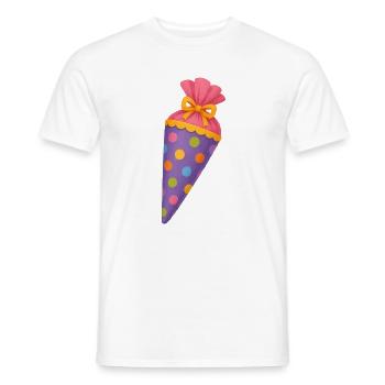 Bunte Schultüte für den ersten Schultag - Männer T-Shirt - Weiß - Vorne - AI Model Male 178 dark (178cm)