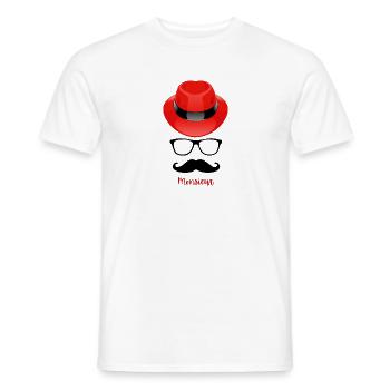Monsieur - Men's T-Shirt - white - Front - AI Model Male 178 dark (178cm)