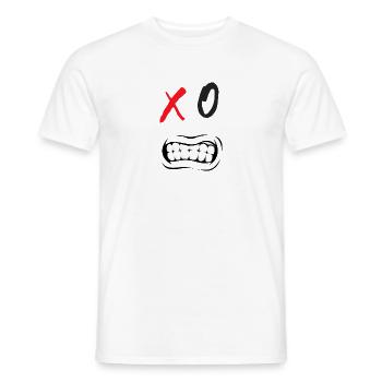 XO Face 3. Cadeau Humour Anniversaire Fêtes - T-shirt homme - blanc - Devant - AI Model Male 178 dark (178cm)