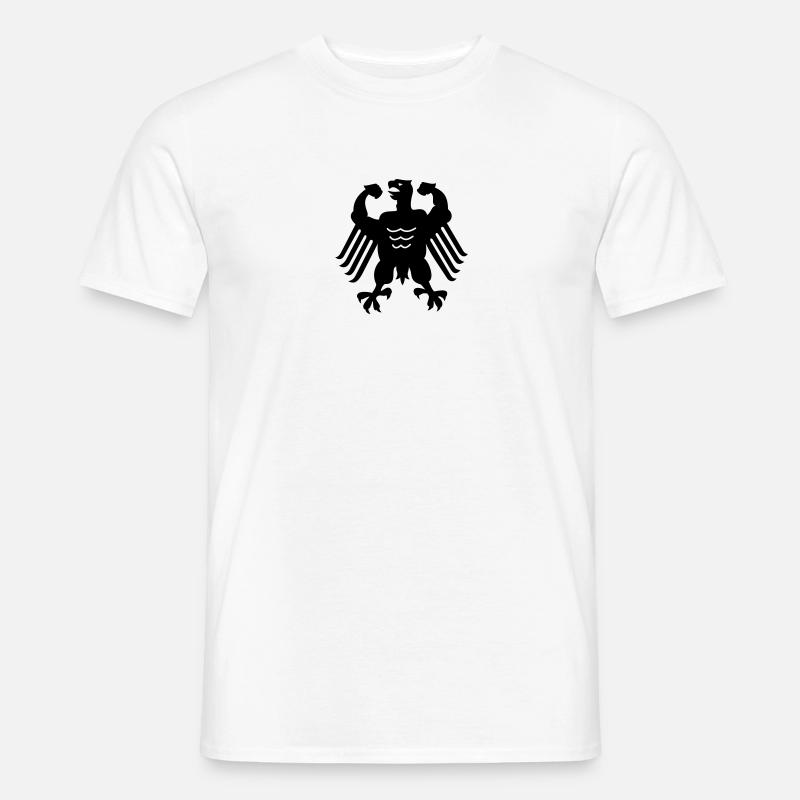 Deutscher Muskel-Adler / German chicken (b, 1c) - Männer T-Shirt - Weiß