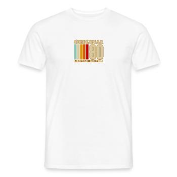 Original80 Limited Edition Retro 80s - Männer T-Shirt - Weiß - Vorne - AI Model Male 178 dark (178cm)
