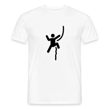 Bergsteiger klettern - Männer T-Shirt - Weiß - Vorne - AI Model Male 178 dark (178cm)