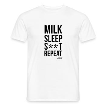 Repeat by Milkin' - Men's T-Shirt - white - Front - AI Model Male 178 dark (178cm)