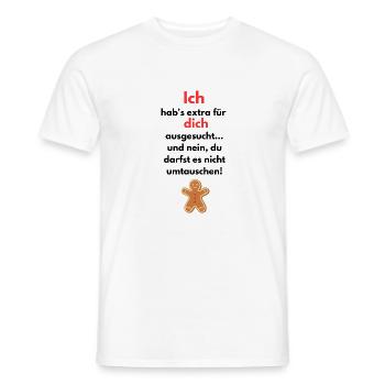 Für dich Weihnachtsgeschenk - Männer T-Shirt - Weiß - Vorne - AI Model Male 178 dark (178cm)
